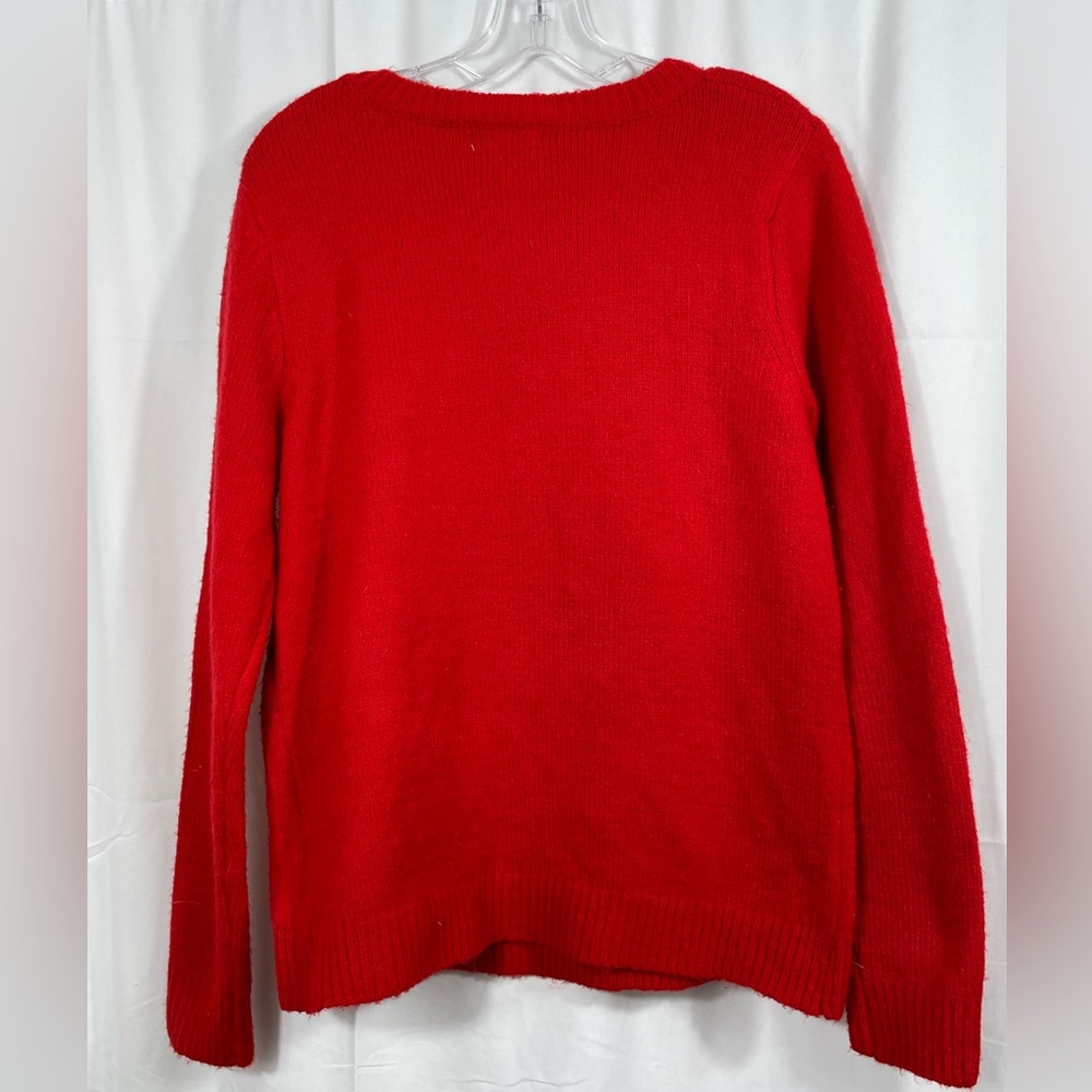 cupcakes & cashmere Red Sweater with Bull Dog Novelty Design. - Picture 5 of 5